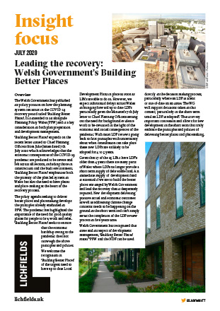 Download Leading the recovery: Welsh Government’s Building Better Places